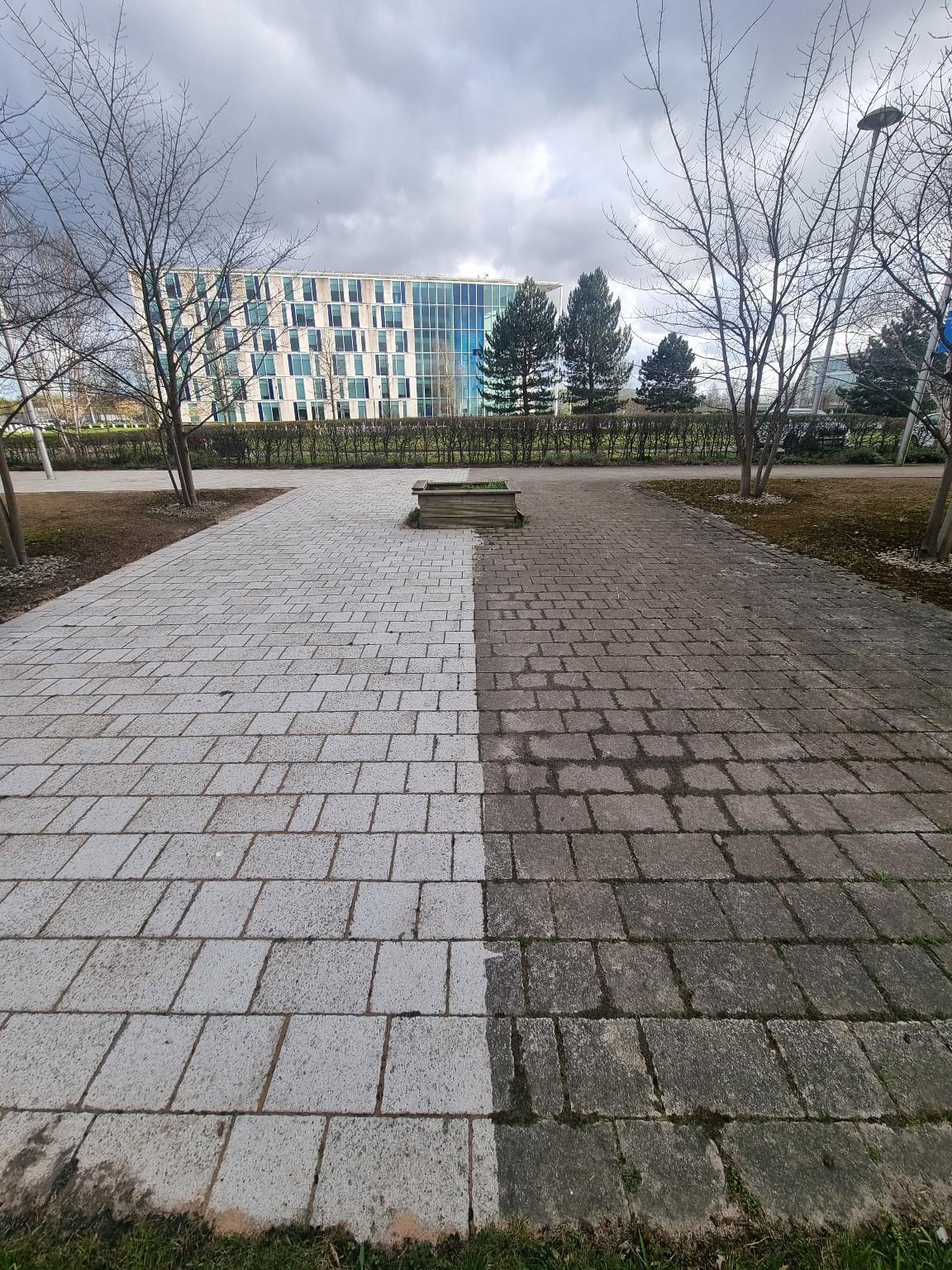 After: restored interlock pavers and sealed joints in Mississauga, Ontario
