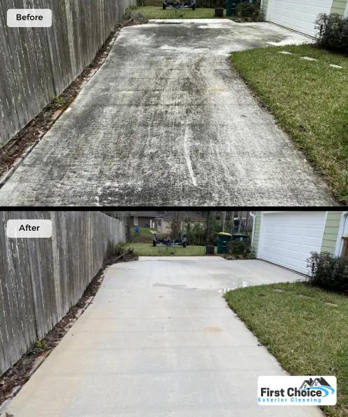 After: deep-cleaned and protected driveway in Brampton, Ontario